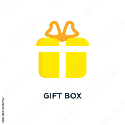 gift box icon. present package, birthday or holiday concept symb
