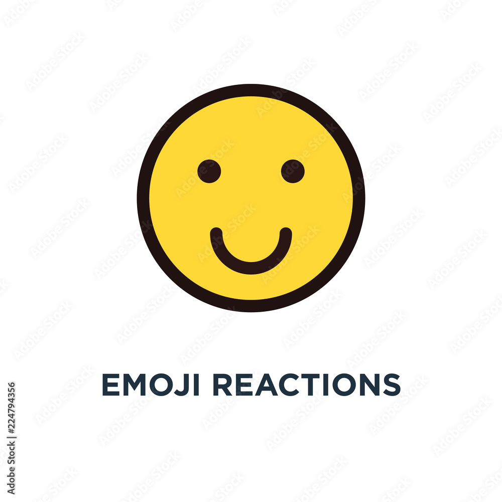 Fototapeta premium emoji reactions icon. flat design concept symbol design, social media emoticons, vector illustration
