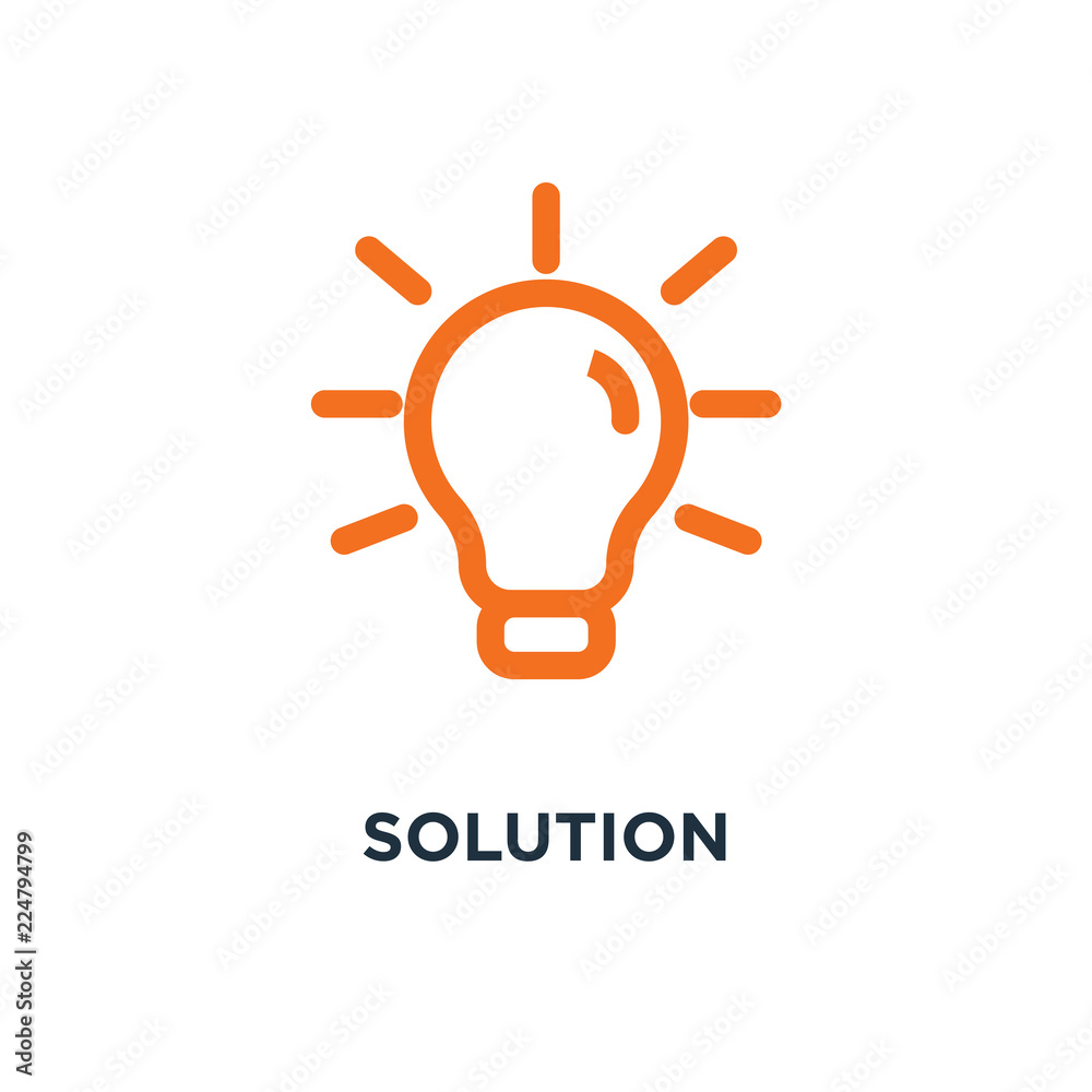 solution icon. lamp concept symbol design, idea vector illustration solution icon. lamp concept symbol design, idea vector illustration