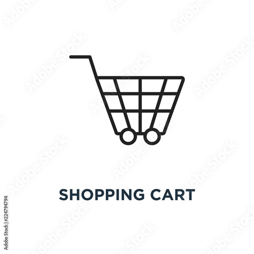 shopping cart icon. shopping cart concept symbol design, vector