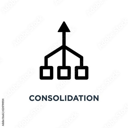 consolidation icon. consolidation concept symbol design, vector photo