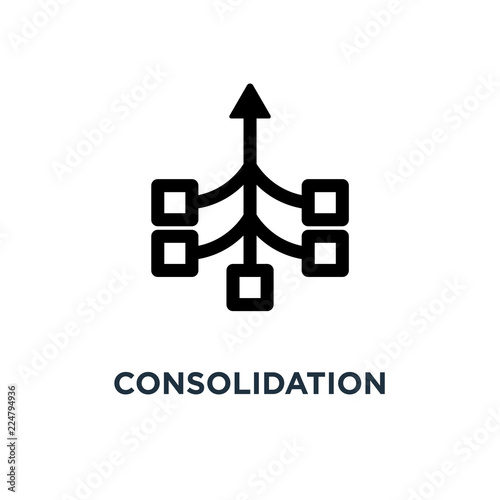 consolidation icon. consolidation concept symbol design, vector