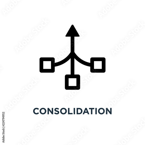 consolidation icon. consolidation concept symbol design, vector