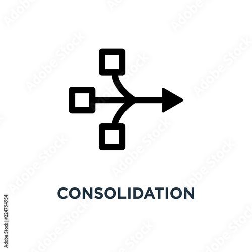 consolidation icon. consolidation concept symbol design, vector photo