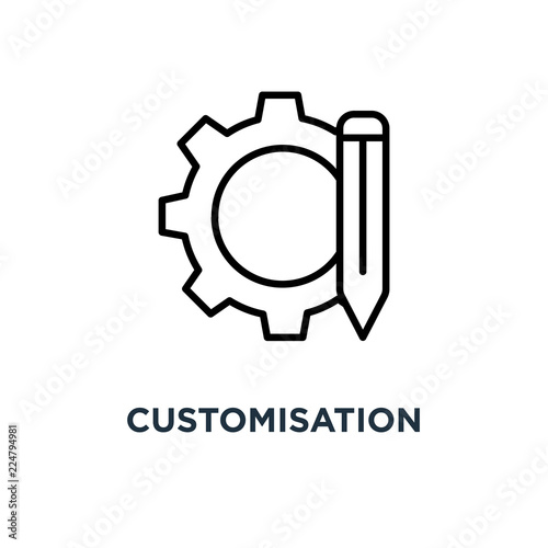 customisation icon. customisation concept symbol design, vector