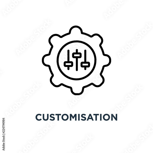 customisation icon. customisation concept symbol design, vector photo