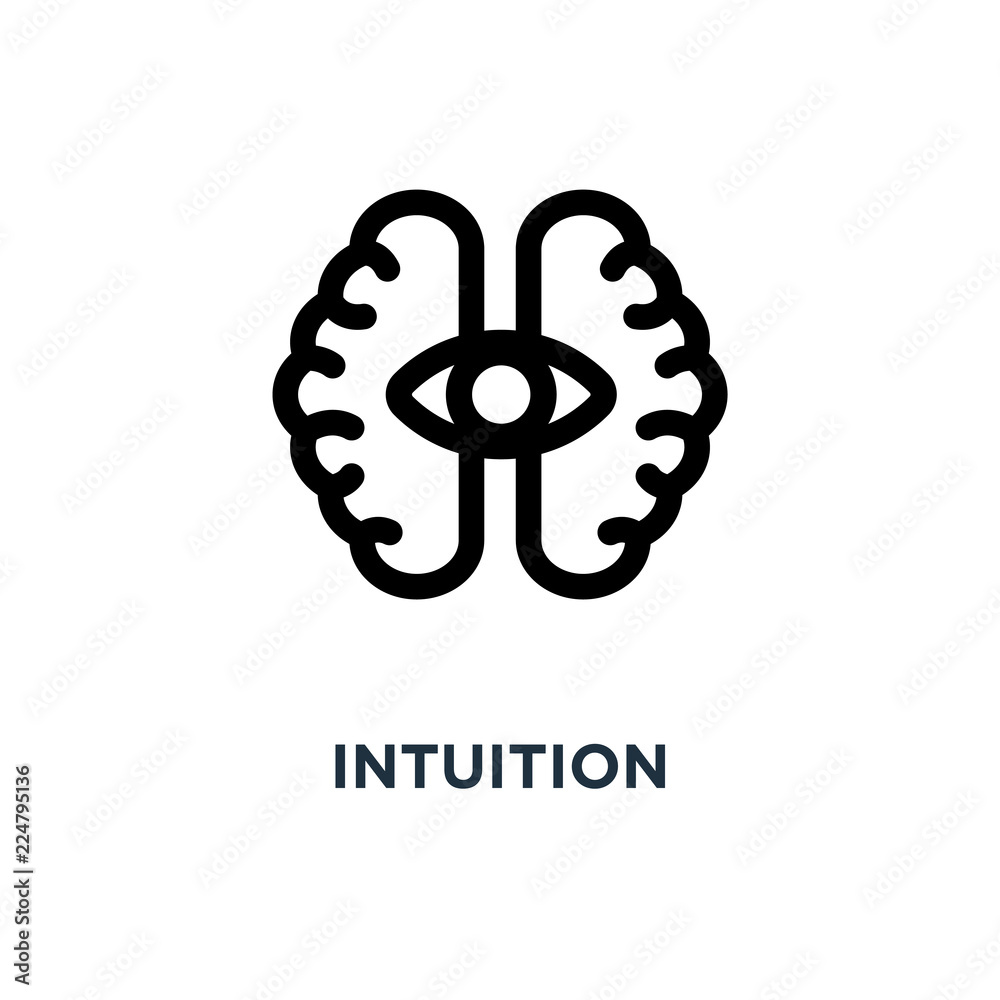 intuition icon. intuition concept symbol design, vector illustra Stock