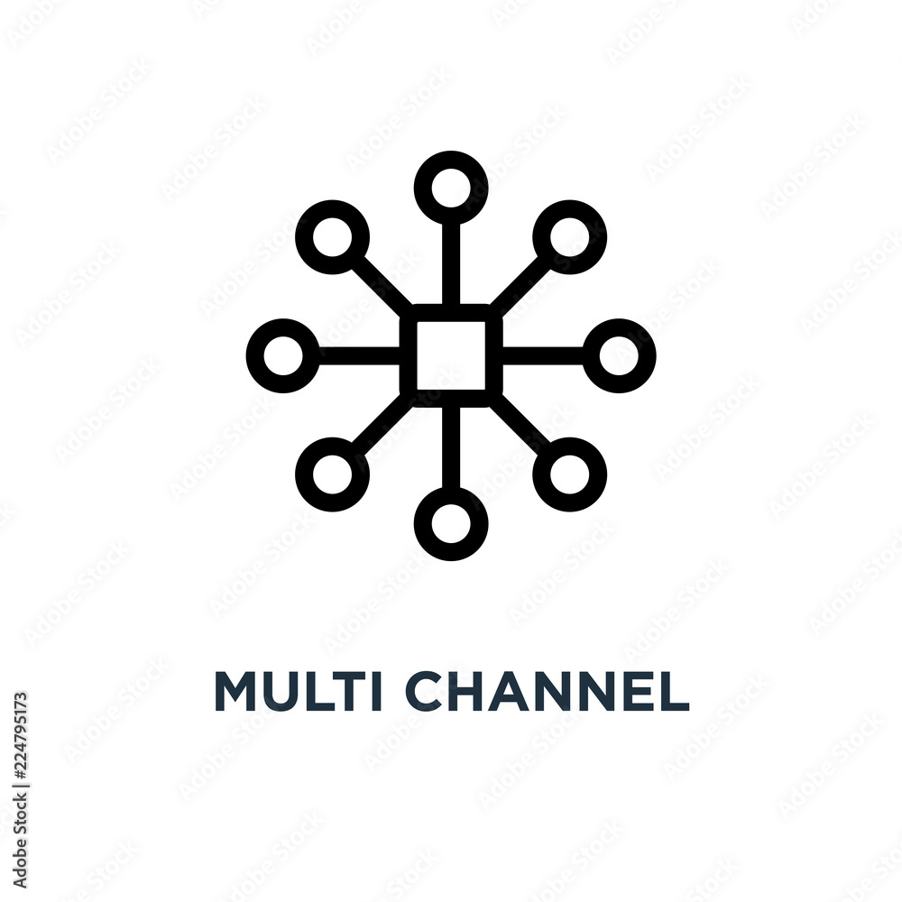 multi channel icon. multi channel concept symbol design, vector Stock ...