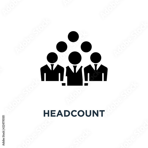 headcount icon. headcount concept symbol design, vector illustra