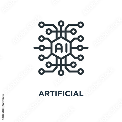 artificial intelligence icon. ai concept symbol design  vector i