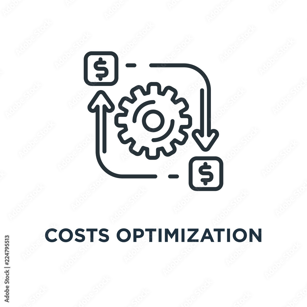 costs optimization icon. efficiency concept symbol design, vecto costs optimization icon. efficiency concept symbol design, vecto