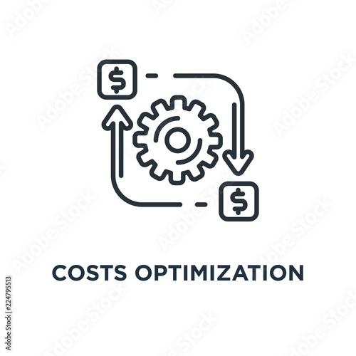 costs optimization icon. efficiency concept symbol design, vecto
