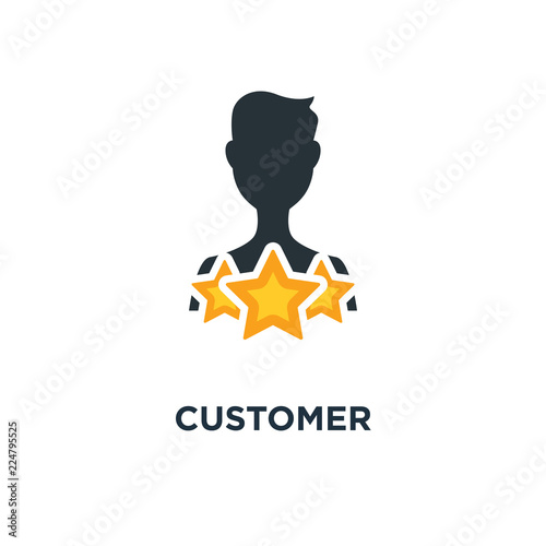 customer satisfaction on white icon. customer satisfaction on wh