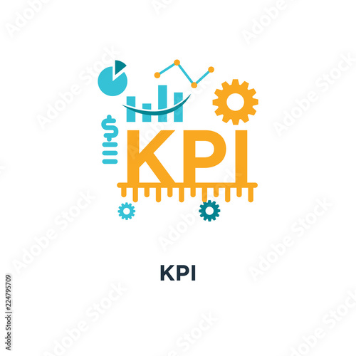 kpi icon. key performance indicator concept symbol design, vecto