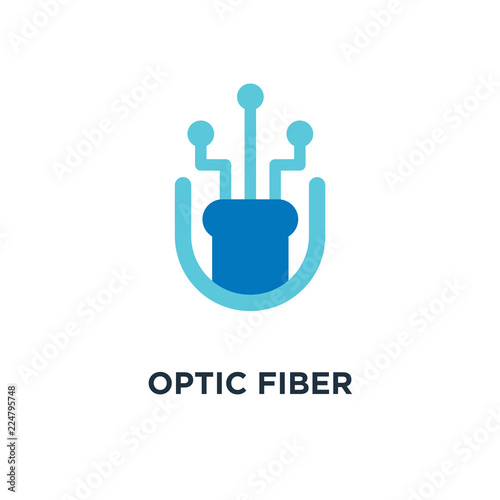 optic fiber bandwidth icon. optic fiber bandwidth concept symbol