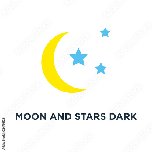moon and stars dark night icon. graphic dark moonlight concept s Free Download moon and stars dark night icon. graphic dark moonlight concept s - GFXLoad