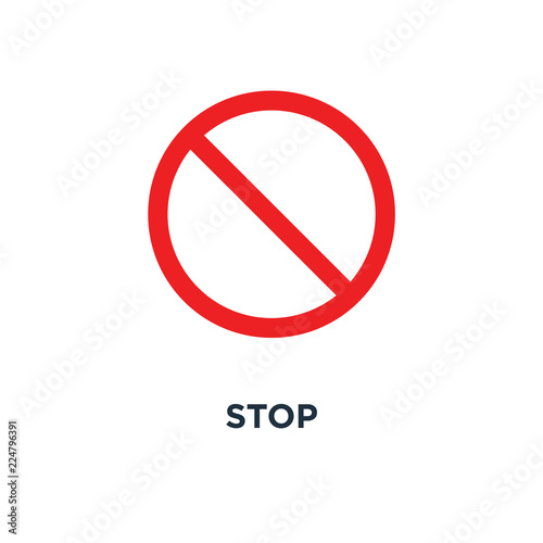 Free Download stop sign icon. no sign, red warning icon. prohibition concept s - GFXLoad