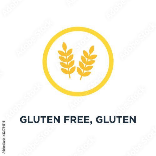 gluten free, gluten free icon, symbol of healthy and organic, wheat concept