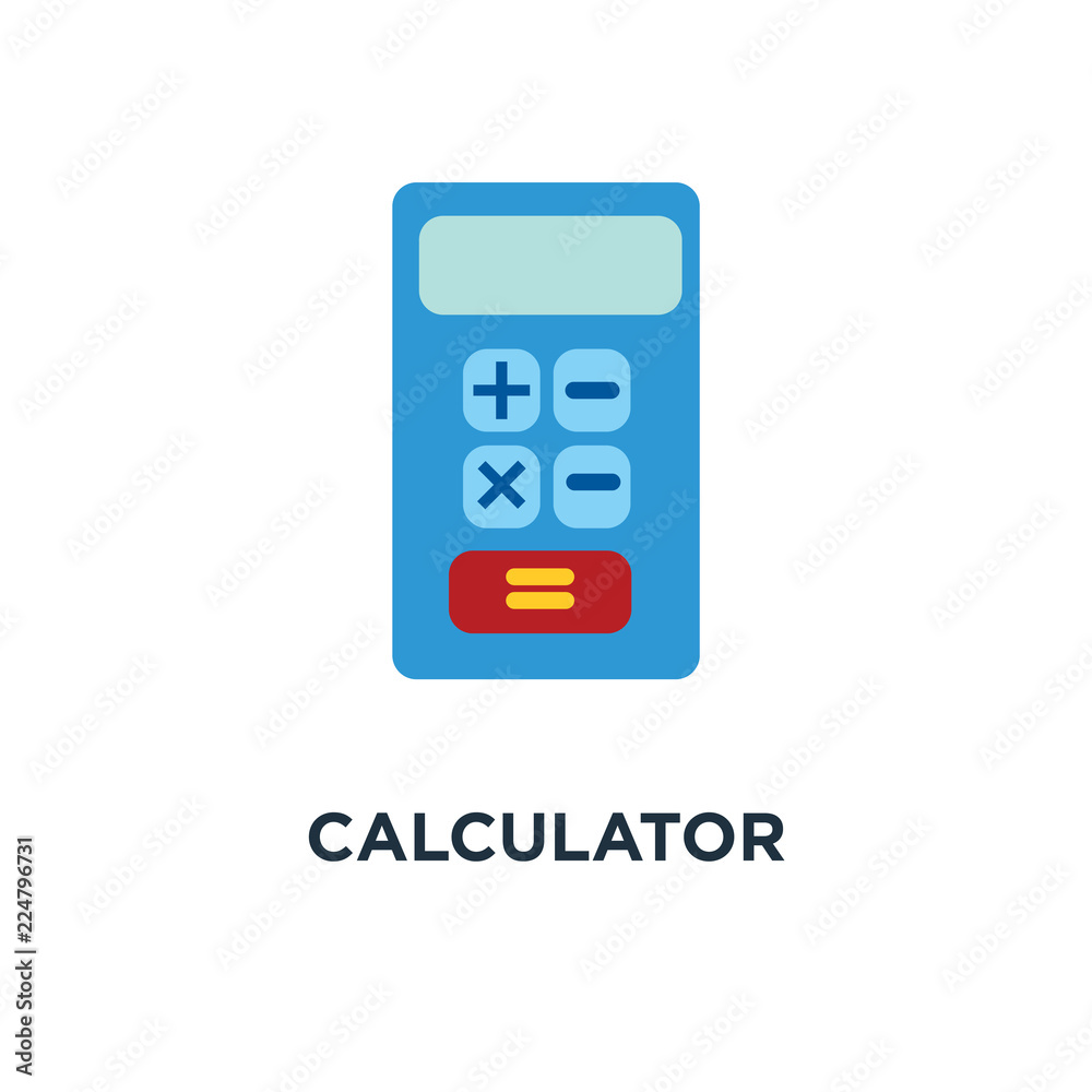calculator icon, symbol of mathematics, office concept calculator icon, symbol of mathematics, office concept