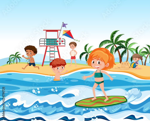 People at the beach