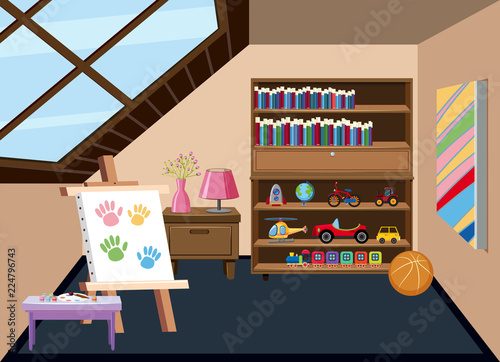 Interior of a childrens playroom