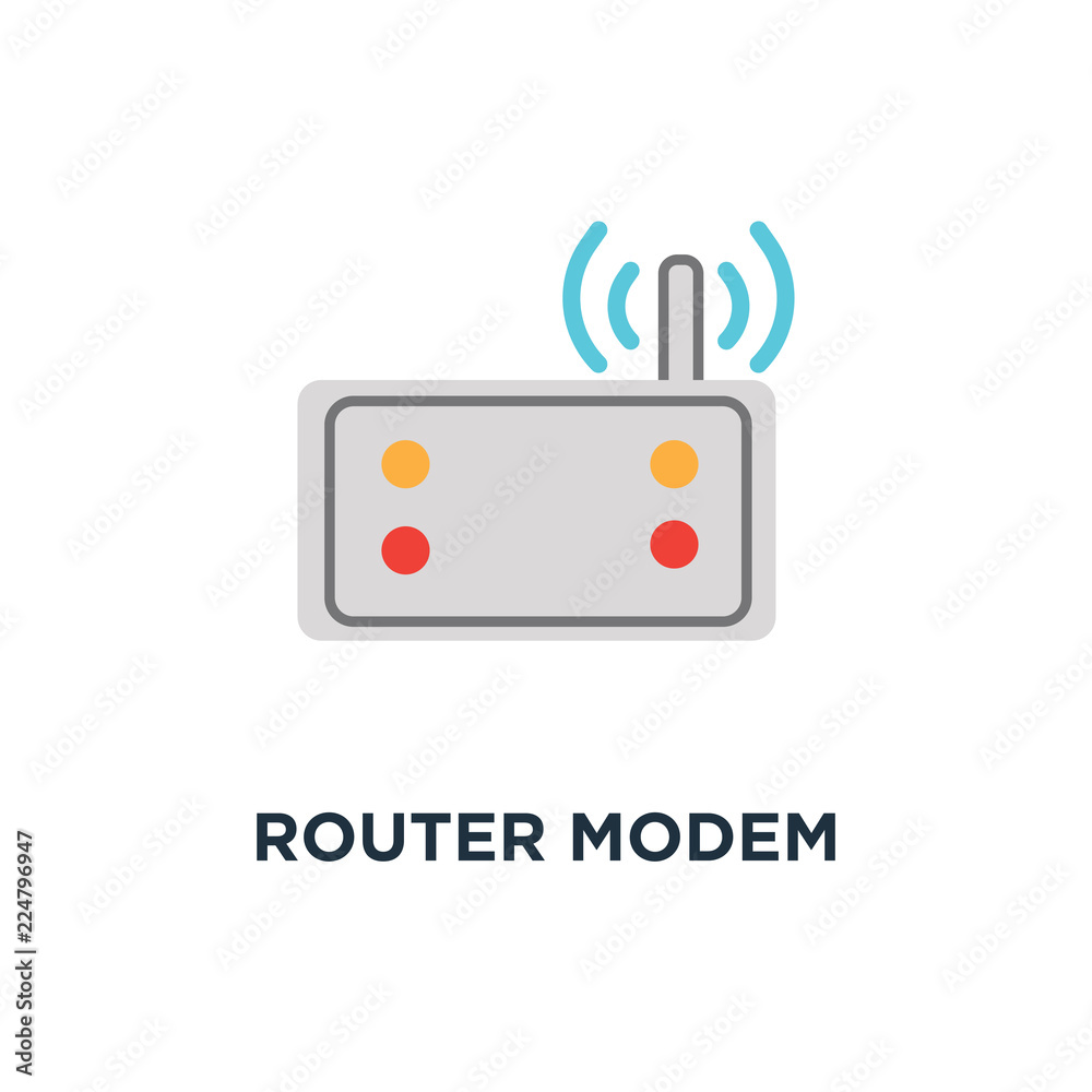 router modem icon, symbol of connection equipment concept computer technology internet router modem icon, symbol of connection equipment concept computer technology internet