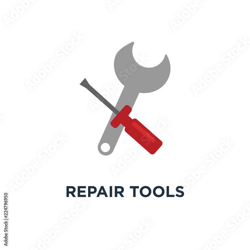 repair tools icon, symbol of maintenance concept