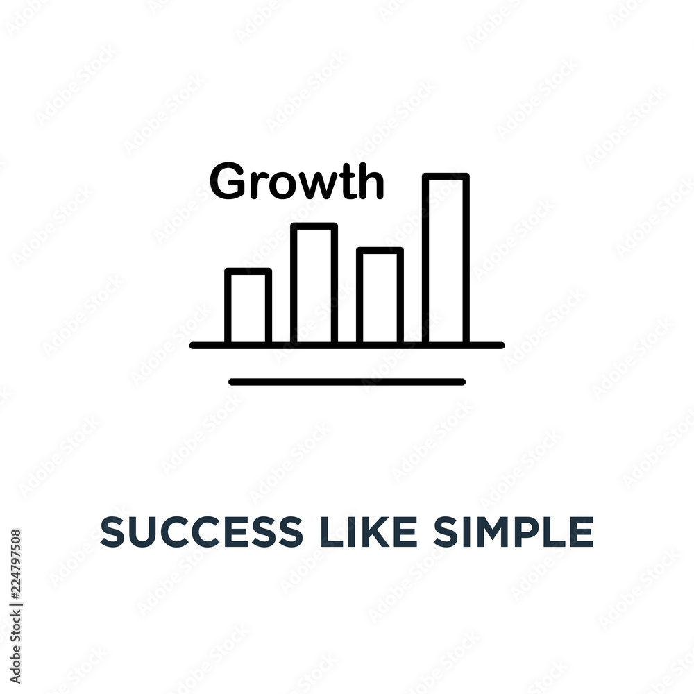 success like simple thin growth icon, symbol contour style trend increment logotype graphic art design concept of grow up your capital or analysis prediction algorithm success like simple thin growth icon, symbol contour style trend increment logotype graphic art design concept of grow up your capital or analysis prediction algorithm