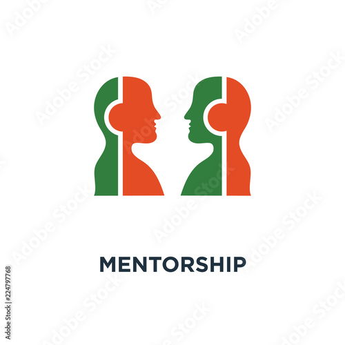 mentorship icon. mentoring and guidance concept symbol design, competition game, relationship vector illustration