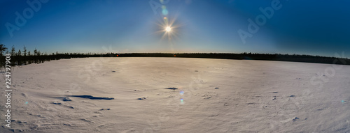 Winter panorama photo