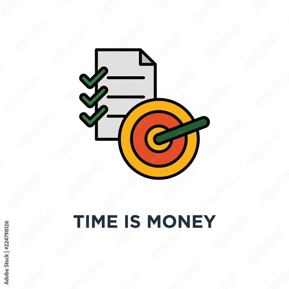 time is money icon. mutual fund, project management, brief report concept symbol design, term and conditions, investment strategy, finance solution, business plan vector illustration time is money icon. mutual fund, project management, brief report concept symbol design, term and conditions, investment strategy, finance solution, business plan vector illustration
