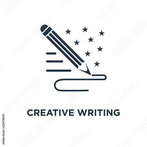 creative writing icon. storytelling concept symbol design, copy writing idea, content writing, design vector illustration