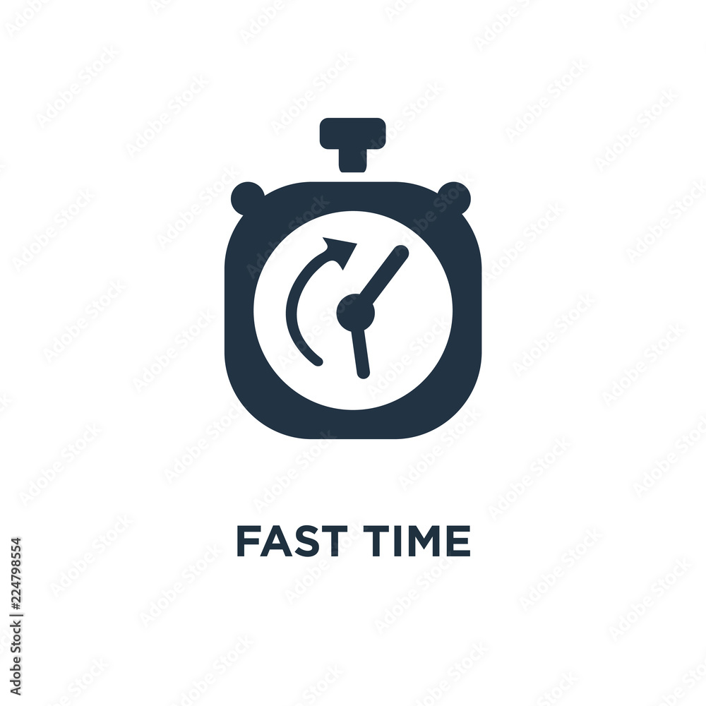 fast time icon. stop watch speed concept symbol design, quick delivery, express and urgent services, deadline and delay vector illustration fast time icon. stop watch speed concept symbol design, quick delivery, express and urgent services, deadline and delay vector illustration
