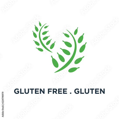 gluten free . gluten icon. healthy organic grain concept symbol design, vector illustration