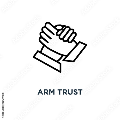 arm trust icon. arm trust concept symbol design, vector illustration