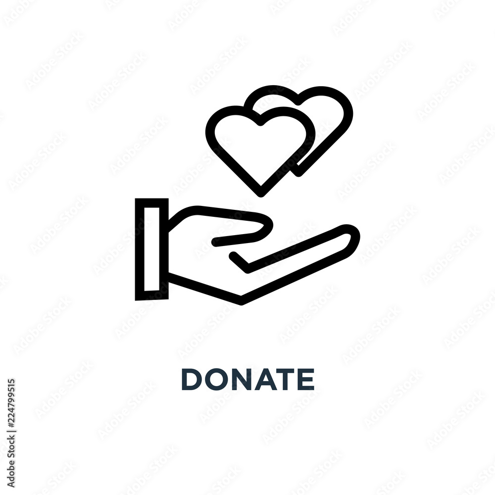 donate icon. donate concept symbol design, vector illustration donate icon. donate concept symbol design, vector illustration