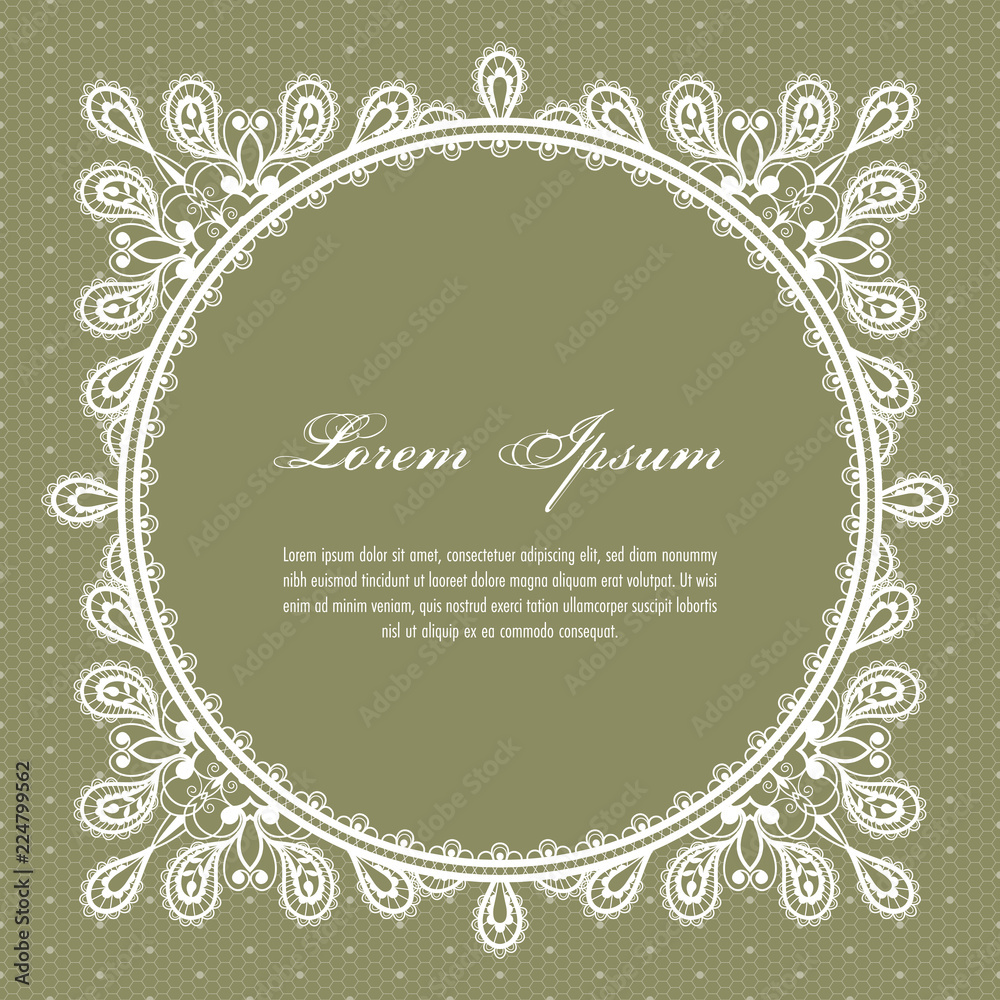 Wedding card or invitation template with a filigree lace floral pattern Wedding card or invitation template with a filigree lace floral pattern