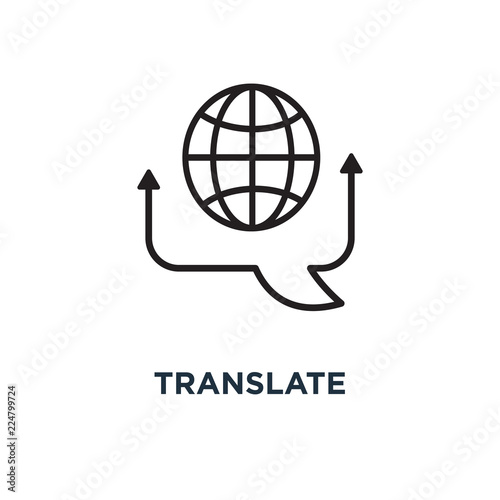 translate icon. translate concept symbol design, vector illustration