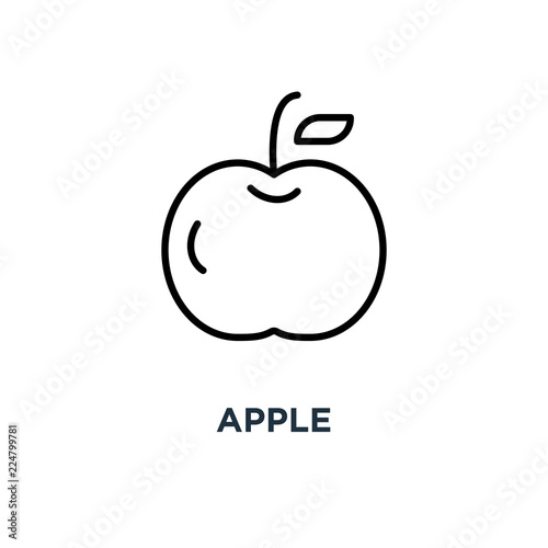 Apple icon. Linear Simple element illustration. Apple concept ou