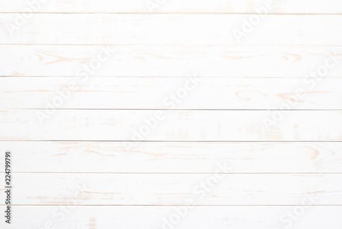 Top view of white wood texture background, wooden table.