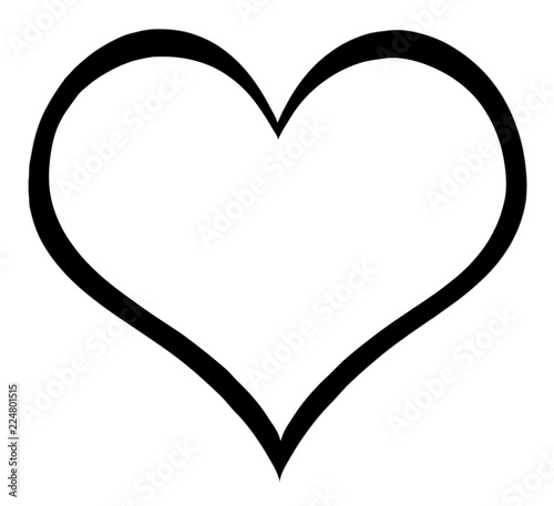 Black heart on white