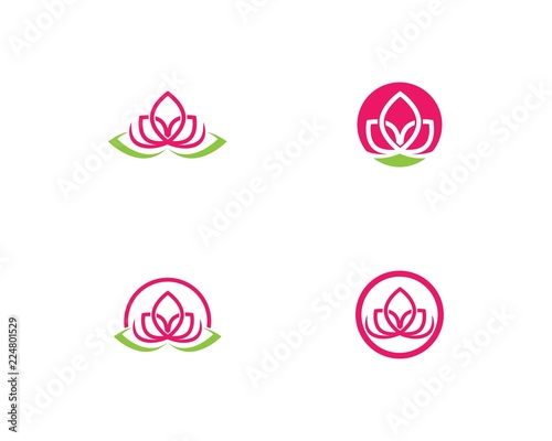 flowers design logo Template