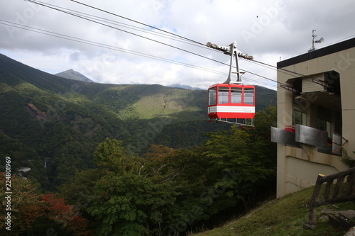 cable car in the mountains