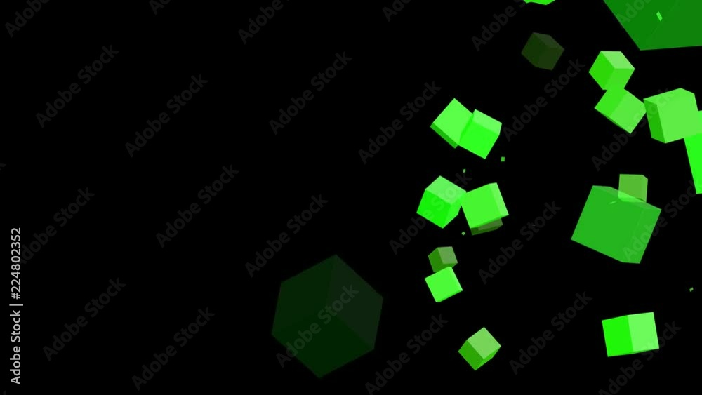 Cubos verdes abstractos