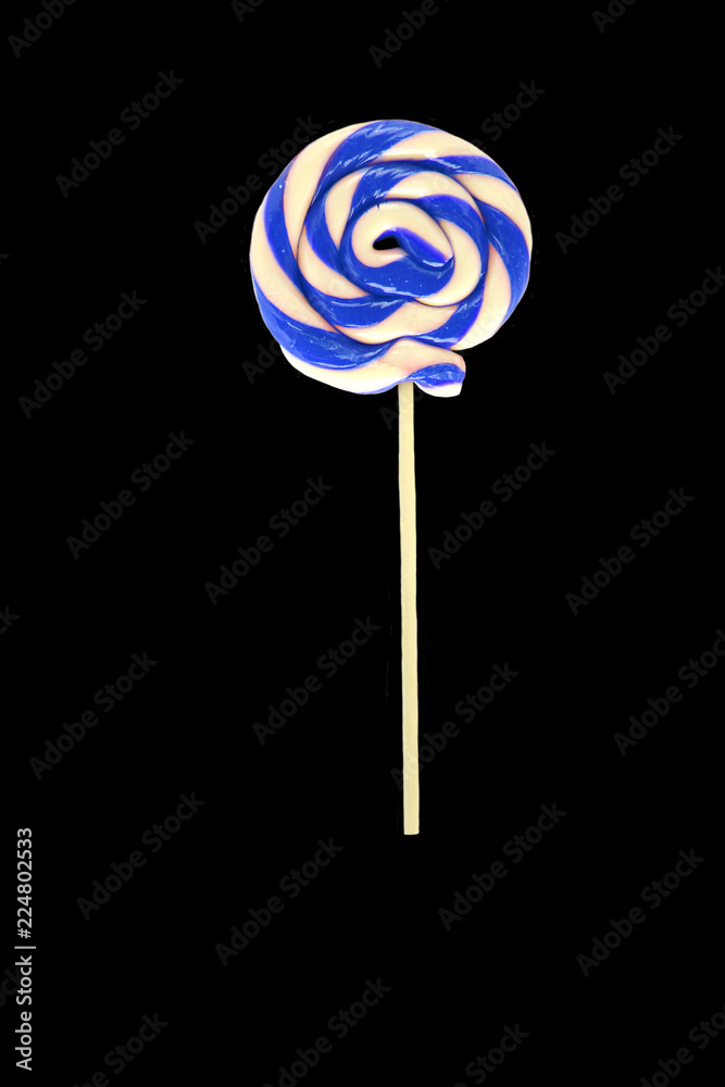Sweet lollipop isolated on black background. Sweet lollipop isolated on black background.
