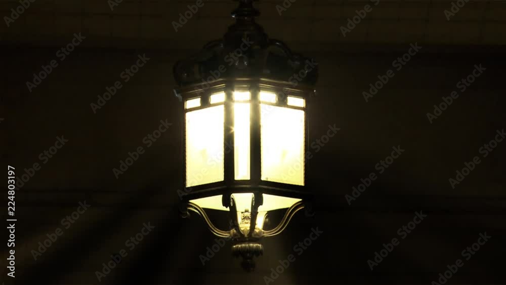 Old Lamp on the Ceiling. Close-Up. Full HD. Old Lamp on the Ceiling. Close-Up. Full HD.