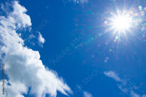 Obraz na płótnie 沖縄石垣島 夏の青空と灼熱の太陽