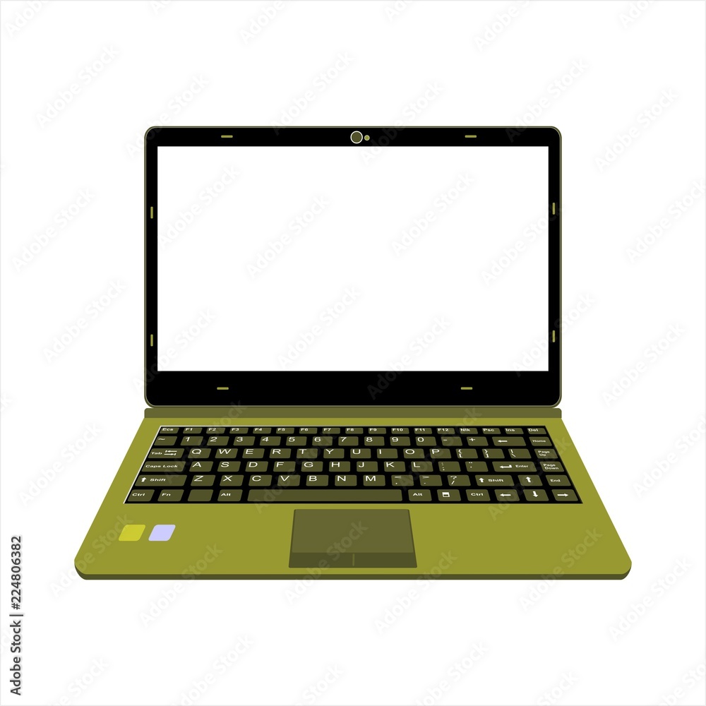 laptop with blank screen isolated on white laptop with blank screen isolated on white