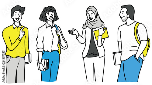 Diverse college students
