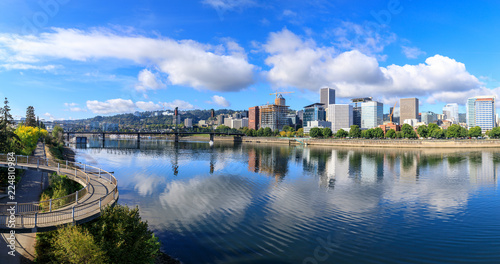 View of Portland, Oregon overlooking the willamette river photo
